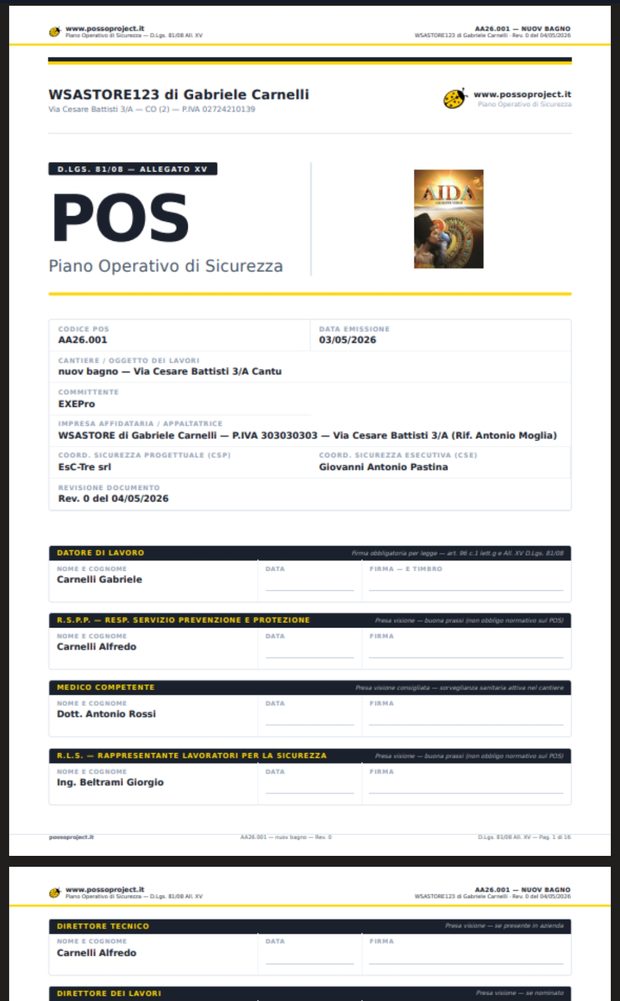 POS.so — Stampa del POS con firme FEA da smartphone